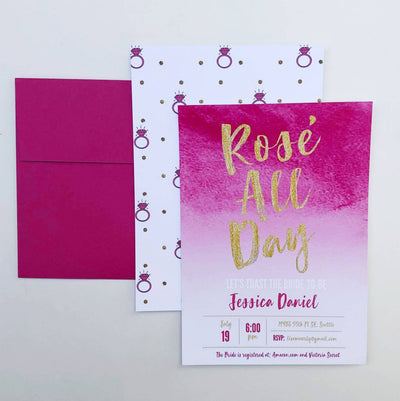 Rosé All Day Invitation, Bachelorette Party Invite, Rose All Day Invite, Girls Night Out, Bachelorette Invitation, bridal shower brunch