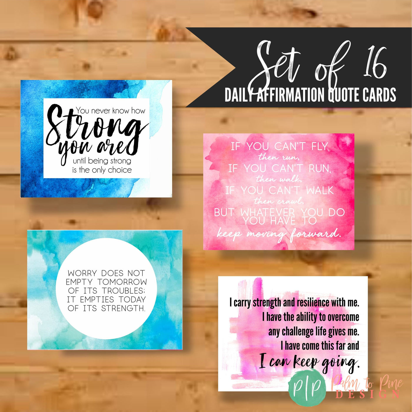 Motivational Quote Cards – Palm to Pine Design