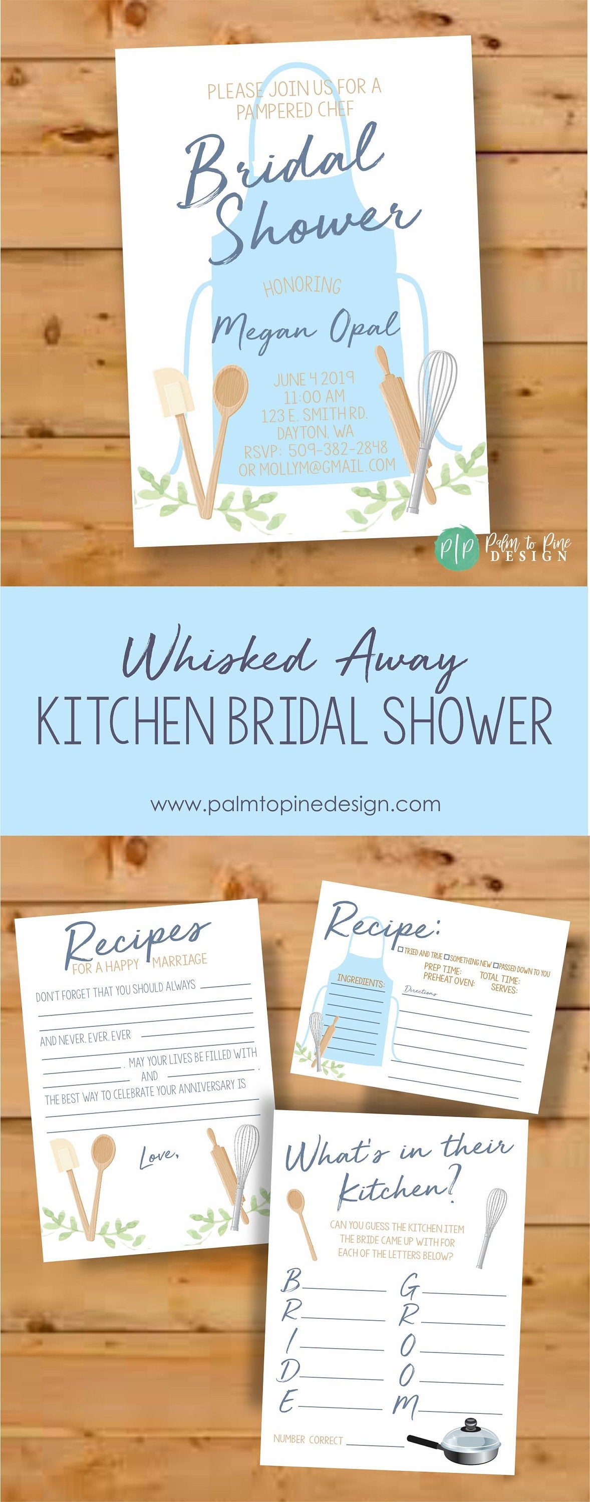 Cooking Bridal Shower Invites, Stock the Kitchen Shower, Kitchen Bridal Shower Invitation, baking bridal shower, Apron Whisk, Kitchen Shower