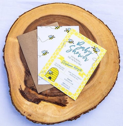 Baby Shower Games, What Will It BEE Baby Shower Games, Yellow and Grey Baby Shower Games, Baby Shower Bingo, Baby Prediction Guesses, Bees