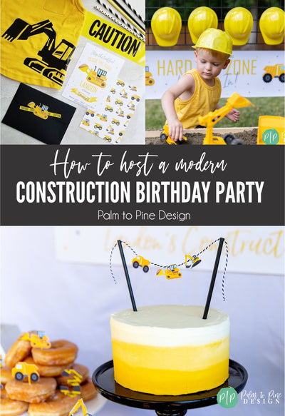 Construction Thank You Card, Construction Birthday Thank You, Construction Birthday Party, Excavator Thank You,  Construction Thank You Card