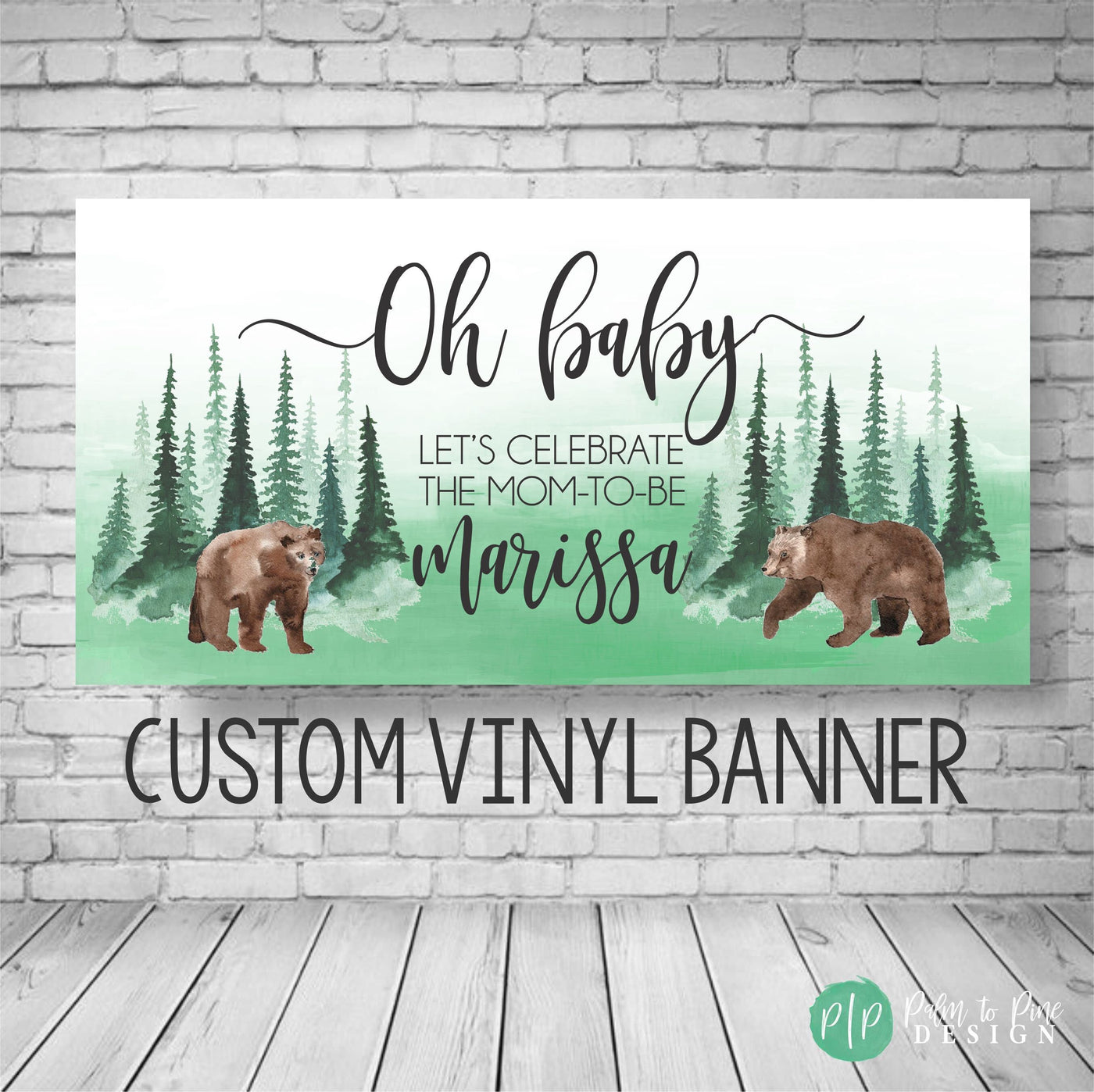 Baby Bear shower Banner, Bear Baby Shower Decor, Bear Baby Shower, Woodland baby shower banner, Forest baby shower decor, outdoor banner