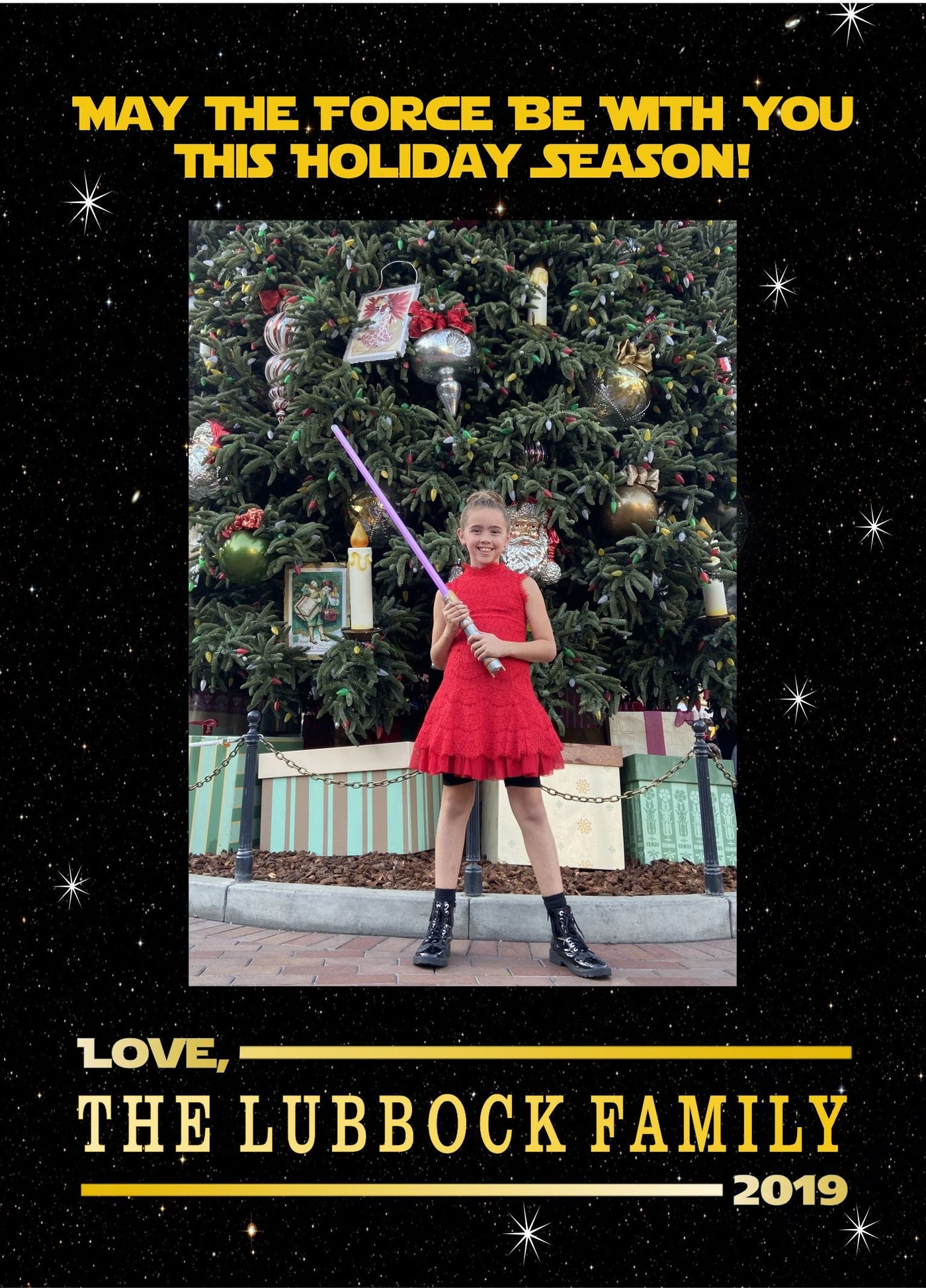May the Force Be With You Christmas Card