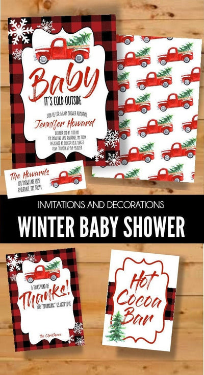 Winter Wonderland Baby Shower Invite