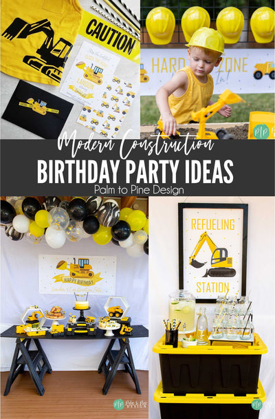 Construction Birthday Banner, Construction Party Decor, Construction Birthday Party, Construction Party Decorations, Excavator birthday, Boy