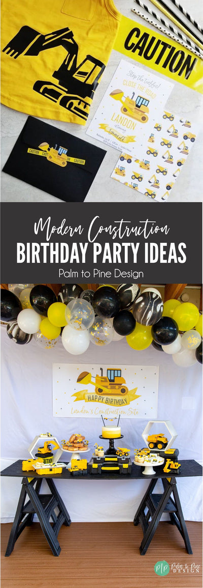 Construction Birthday Invite, Construction Birthday Invitation, Construction Invite, Bulldozer, Construction Party, Boys Birthday Invite 2nd