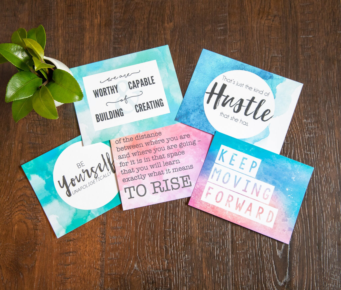 Motivational Note Cards Set Of 16 Motivational Quote Cards – Palm To