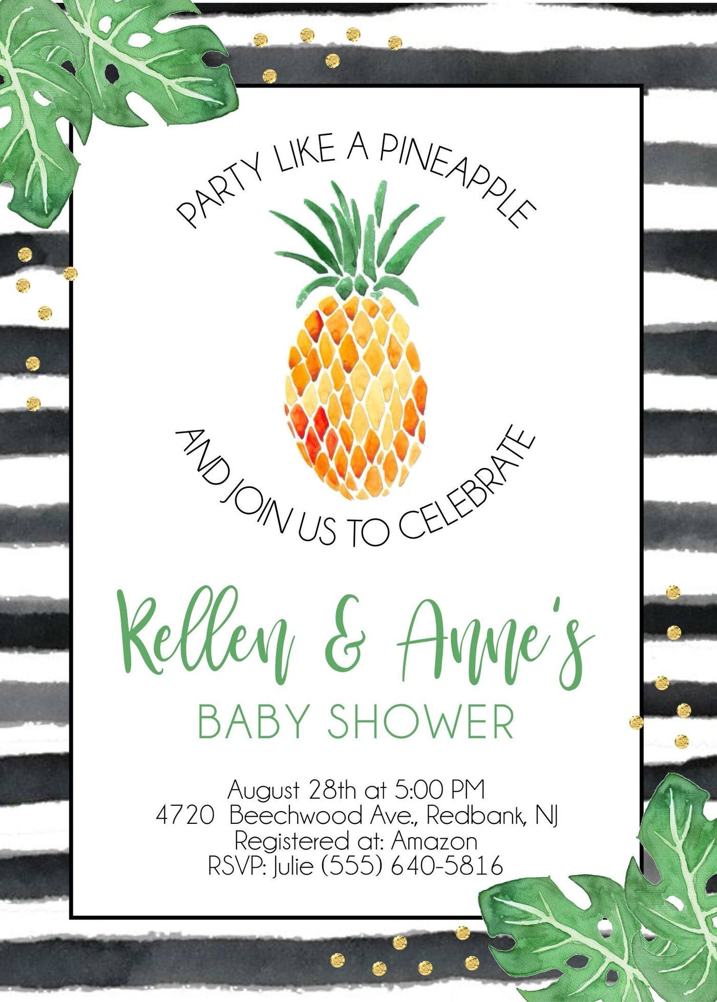 pineapple-party-invite-palm-to-pine-design for Free Printable Pineapple Birthday Invitations Pineapple Party Invite – Palm to Pine Design for Free Printable Pineapple Birthday Invitations