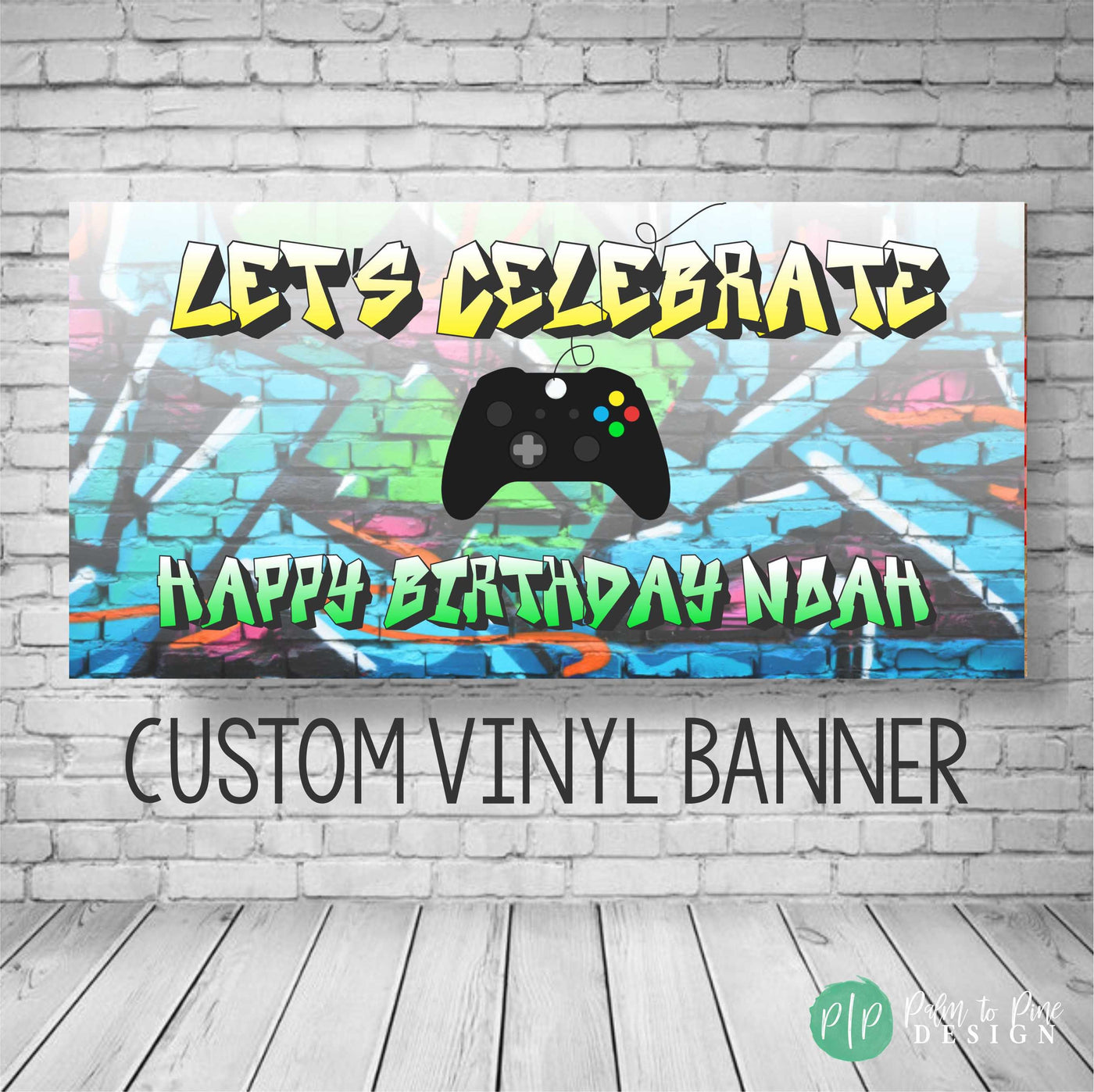 Video Game Birthday Banner, Gamer Party Decor, Video game Birthday Decoration, Gamer Party Backdrop, Vinyl Banner Custom, Game Truck party