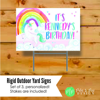 Unicorn Birthday Yard Signs, quarantine banner, unicorn yard signs, happy birthday banner for yard, birthday yard decorations, Unicorn signs