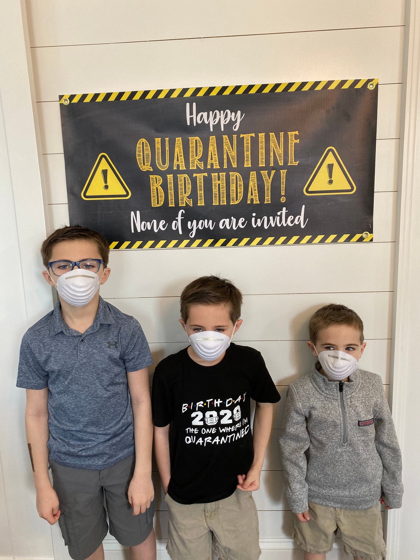 Quarantine First Birthday Banner