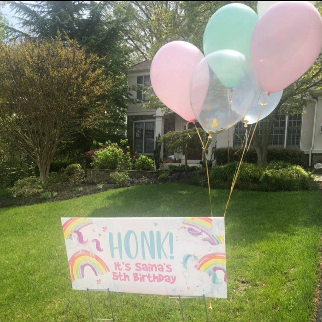 Honk Birthday Banner, Honk birthday sign, quarantine banner, yard banner, happy birthday banner for yard, birthday yard decorations, Unicorn