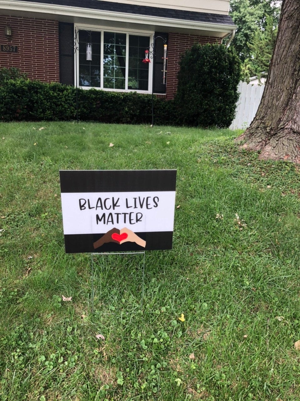 Black Lives Matter yard sign