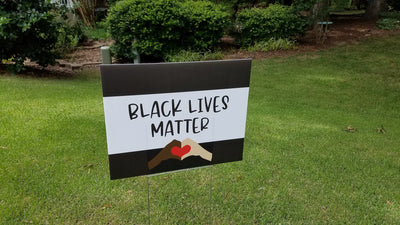 Black Lives Matter yard sign