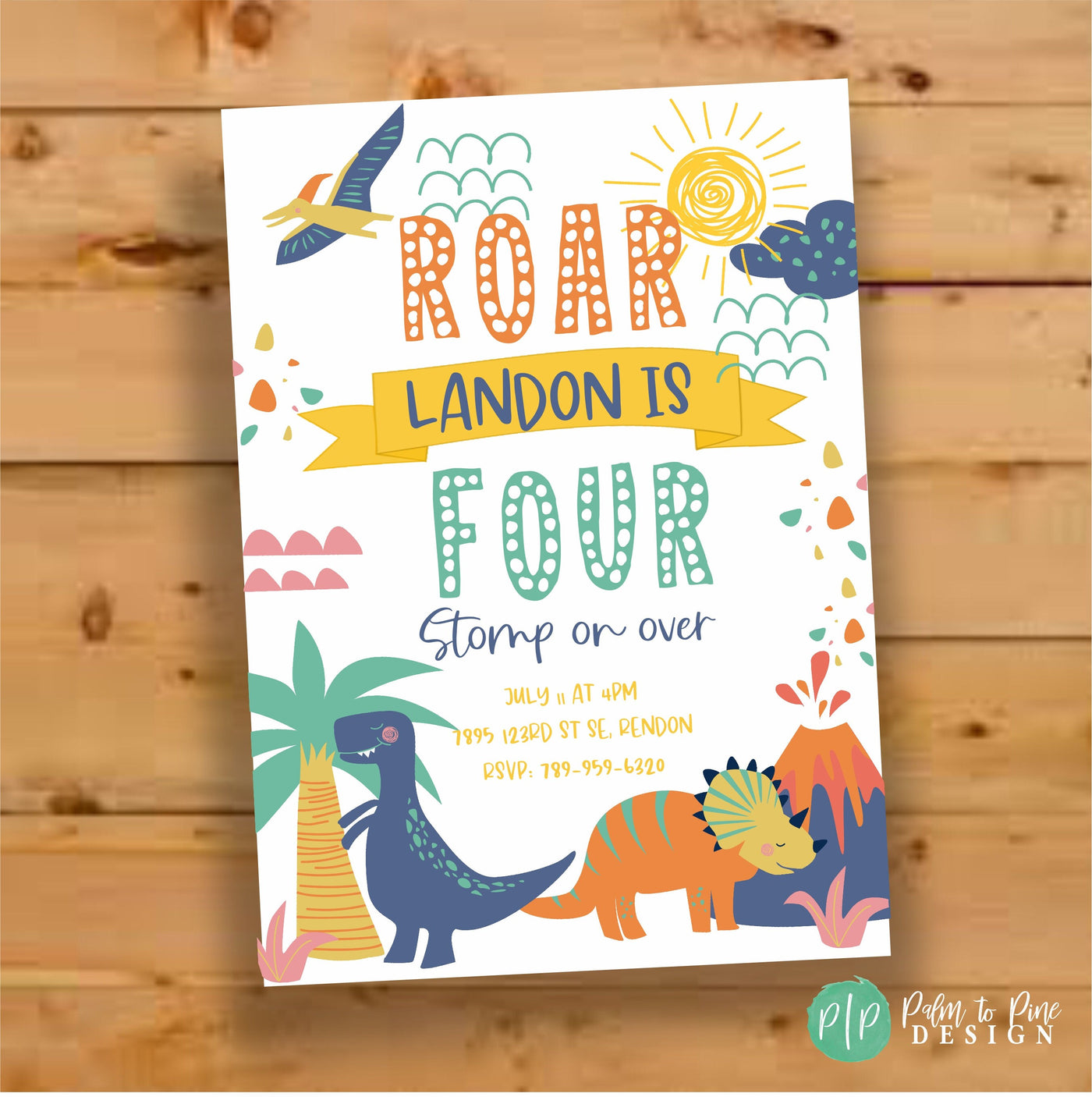 Dinosaur Birthday Invite – Palm to Pine Design dinosaur-birthday-invite-palm-to-pine-design