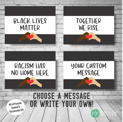 Black Lives Matter yard sign, Black Lives Matter Sign, Black lifes matter sign for yard, Black lifes matter, BLM yard sign, Together We Rise