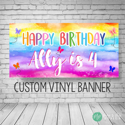 Butterfly Birthday Banner, Butterfly Birthday Party, Butterfly Backdrop, Butterfly Banner, Butterfly Decoration, Butterfly Photo Backdrop