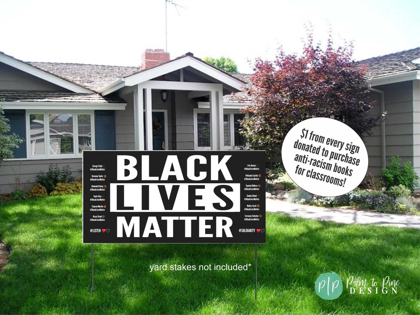 Black Lives Matter yard sign