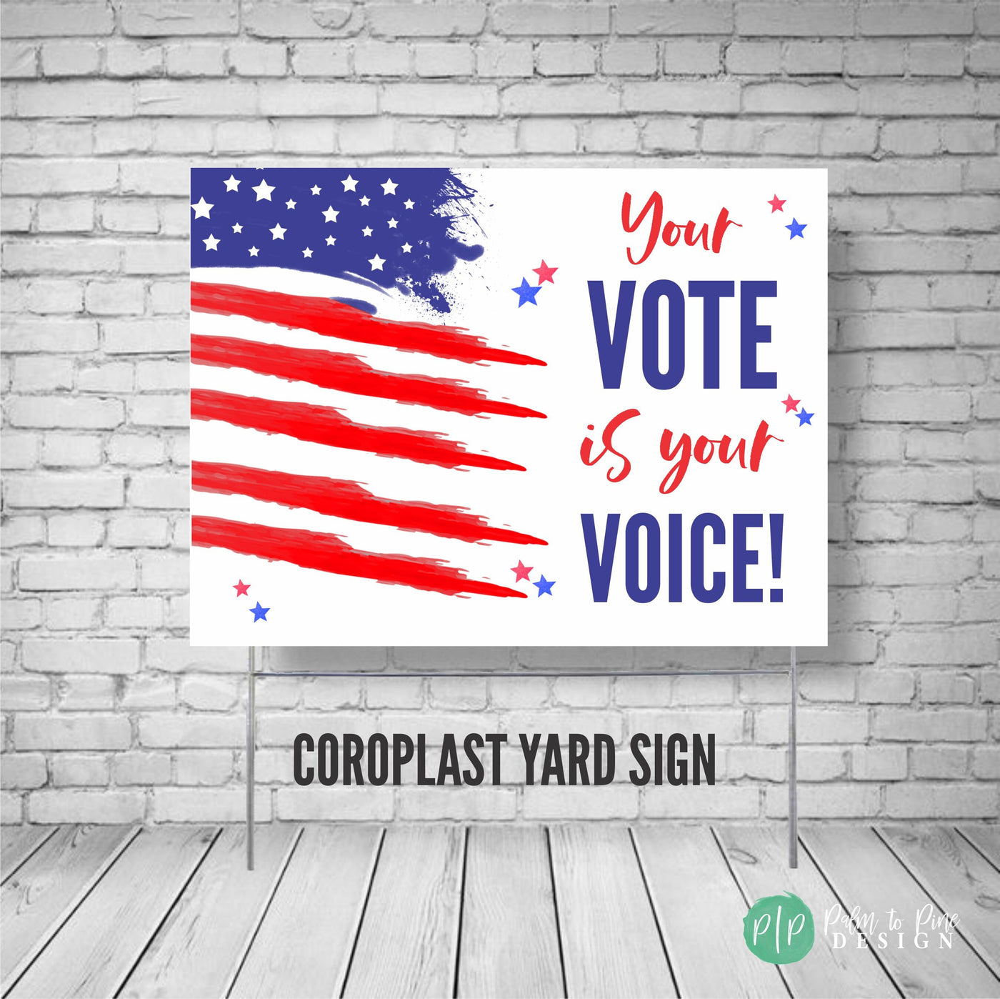 Vote yard sign