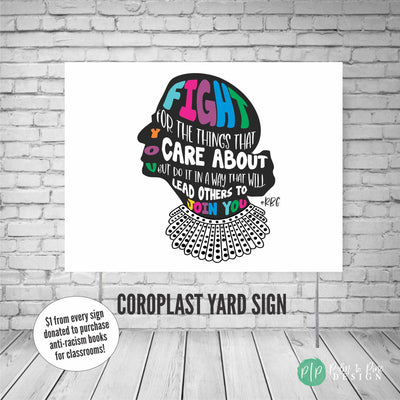 RBG Sign, Women's Rights Yard Sign, Vote yard sign, Political yard sign, Patriotic voting sign, Ruth Bader Ginsburg sign, Equality Yard Sign