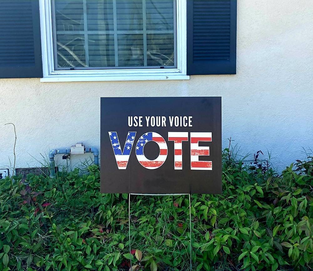 Vote yard sign