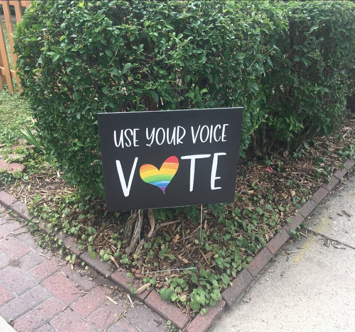 Rainbow vote sign, Gay Pride yard sign, LGBTQ Vote, Election yard sign, Vote yard sign, Political yard sign, Rally sign, Pride yard sign