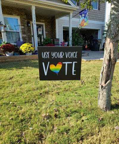 Rainbow vote sign, Gay Pride yard sign, LGBTQ Vote, Election yard sign, Vote yard sign, Political yard sign, Rally sign, Pride yard sign