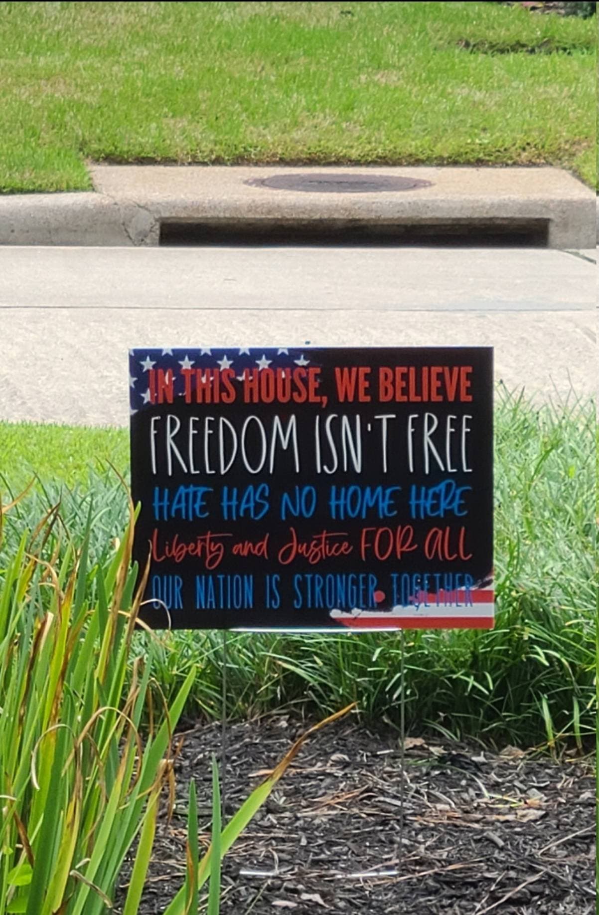 In this House yard sign, In this house we believe, social justice yard sign, patriotic sign, anti-racism, kindness sign, human rights sign