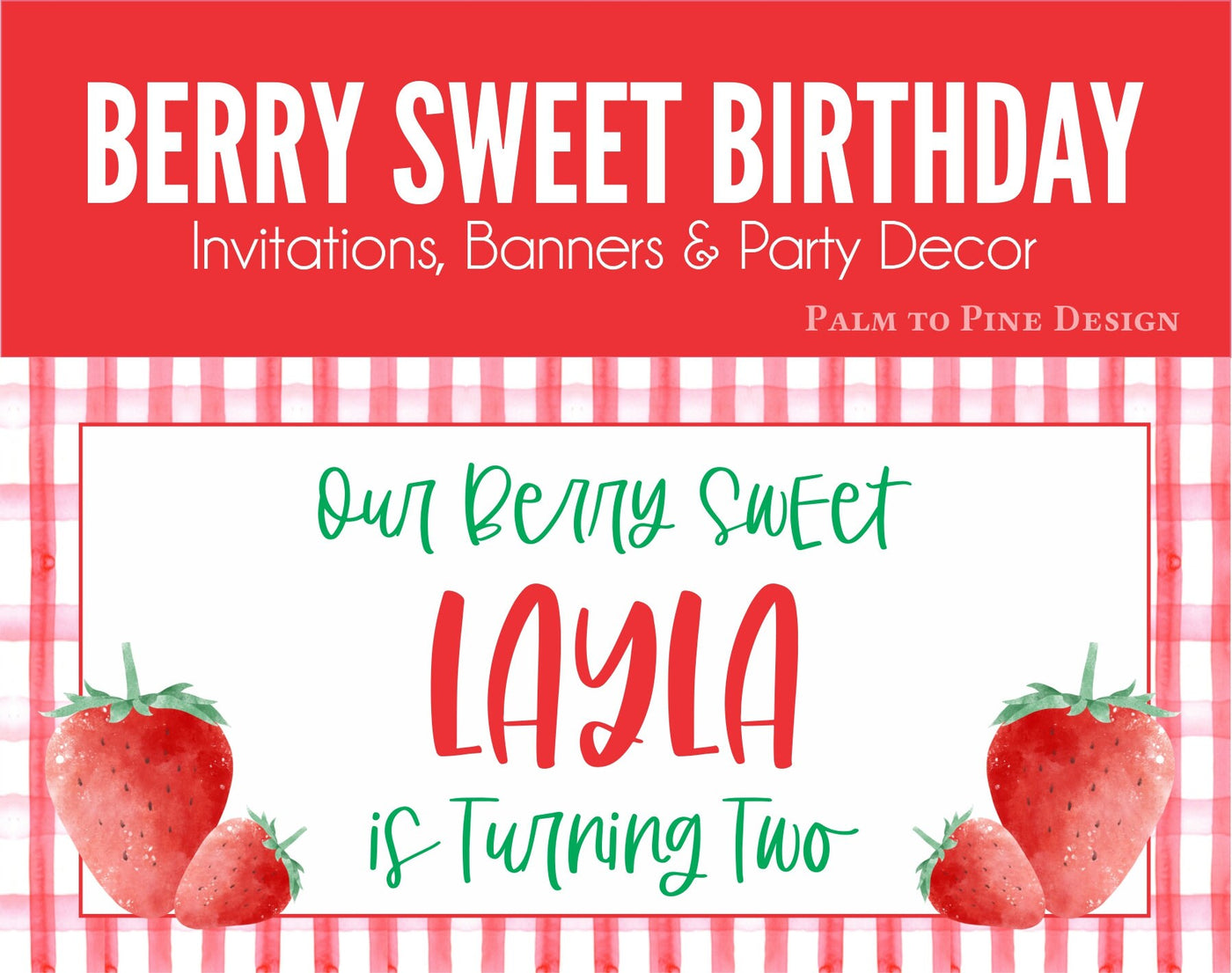 Strawberry Birthday Banner, berry first birthday, strawberry backdrop, strawberry birthday banner, strawberry shortcake backdrop, strawberry