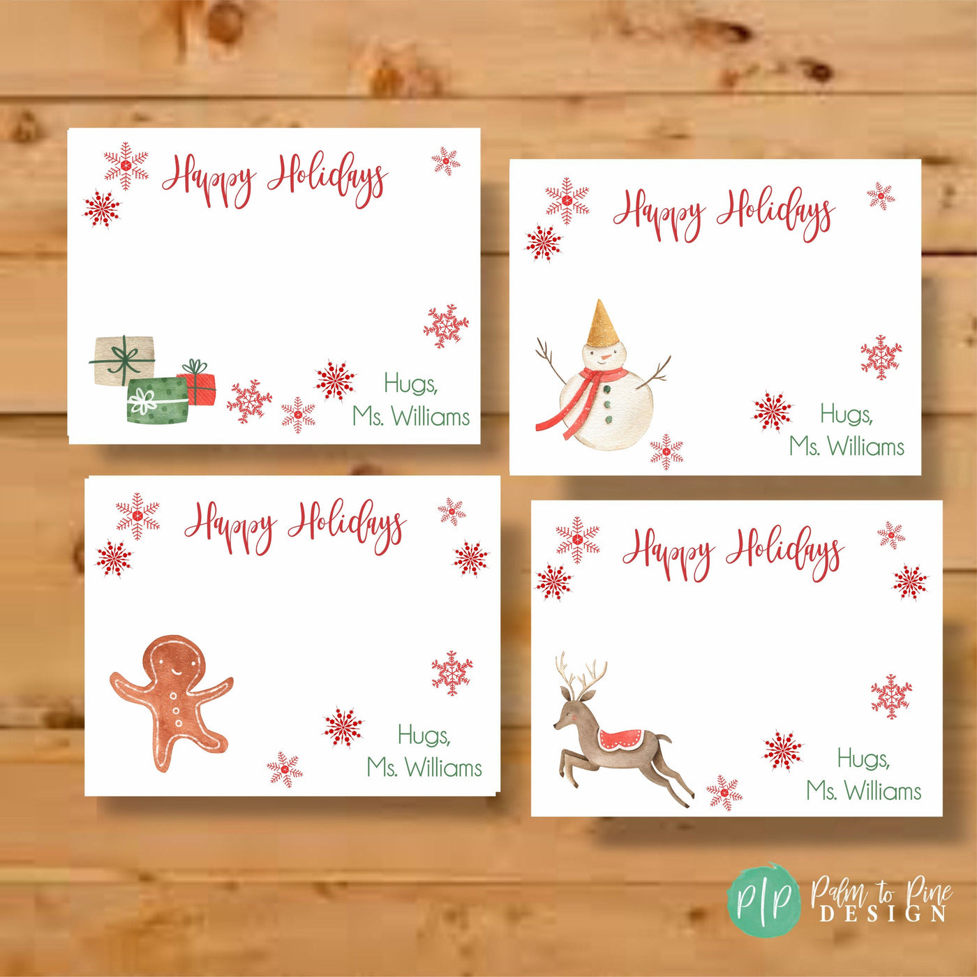 Personalized Holiday Stationery, Holiday Thank You Cards, Christmas Stationary Cards, Teacher Stationary, Custom Stationary for Teachers