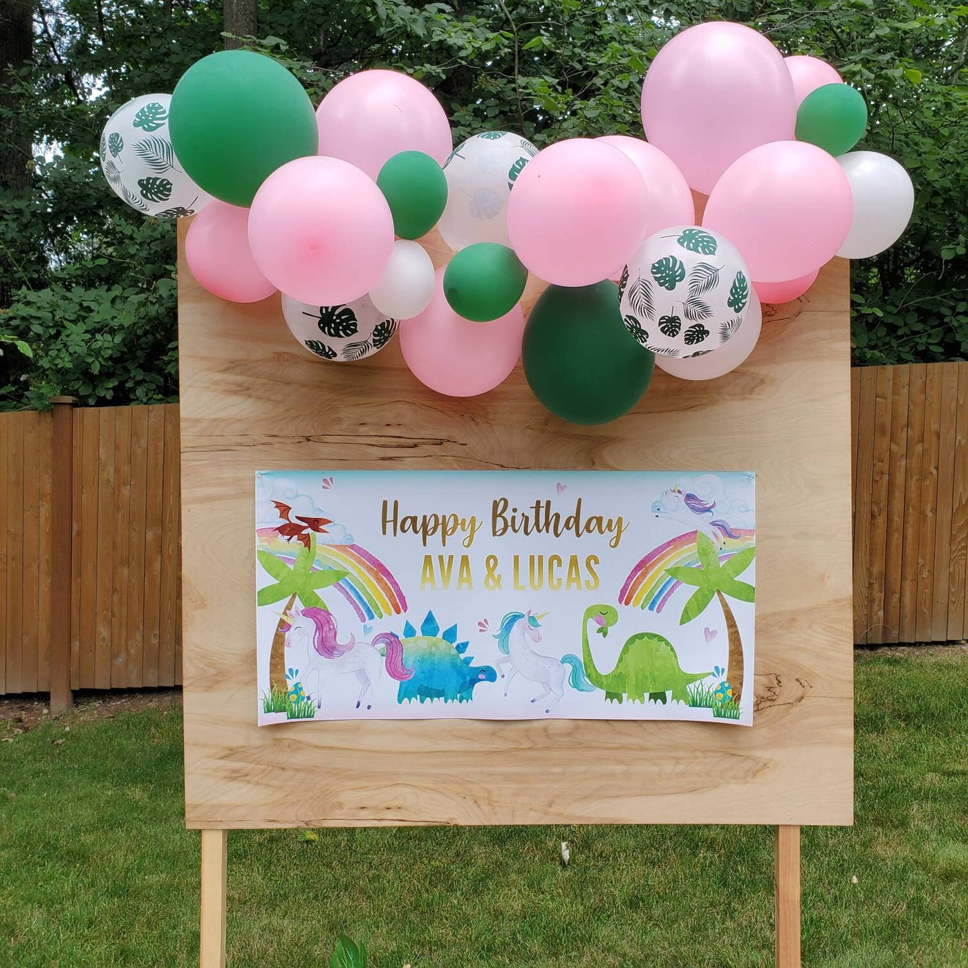 Unicorn Dinosaur Birthday Banner, Unicorn Dinosaur Birthday Party, Unicorn Dino Backdrop, Unicorn Party Decoration, Unicorn Dino Banner, Kid