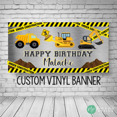 Construction Birthday Banner, Construction Party Decorations, Construction Birthday Party, Construction Backdrop, Construction Party Decor