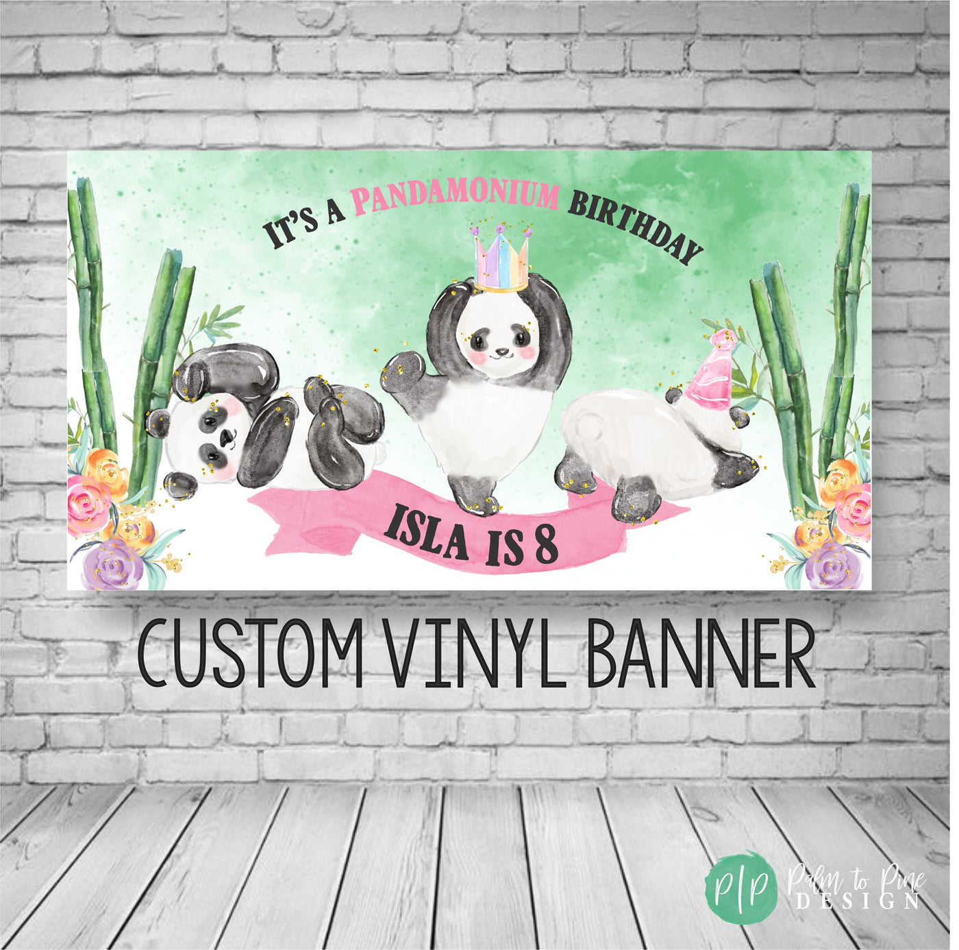 Panda Banner, Panda Birthday Party, Panda Party Banner, Panda Birthday Backdrop, Panda Party Decoration, Panda Photo Backdrop, Panda Girl