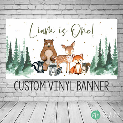 Woodland Baby Shower Banner, Woodland Baby Shower Decorations, Woodland Baby Shower Sign, Woodland Banner, Woodland Creatures Banner, Animal