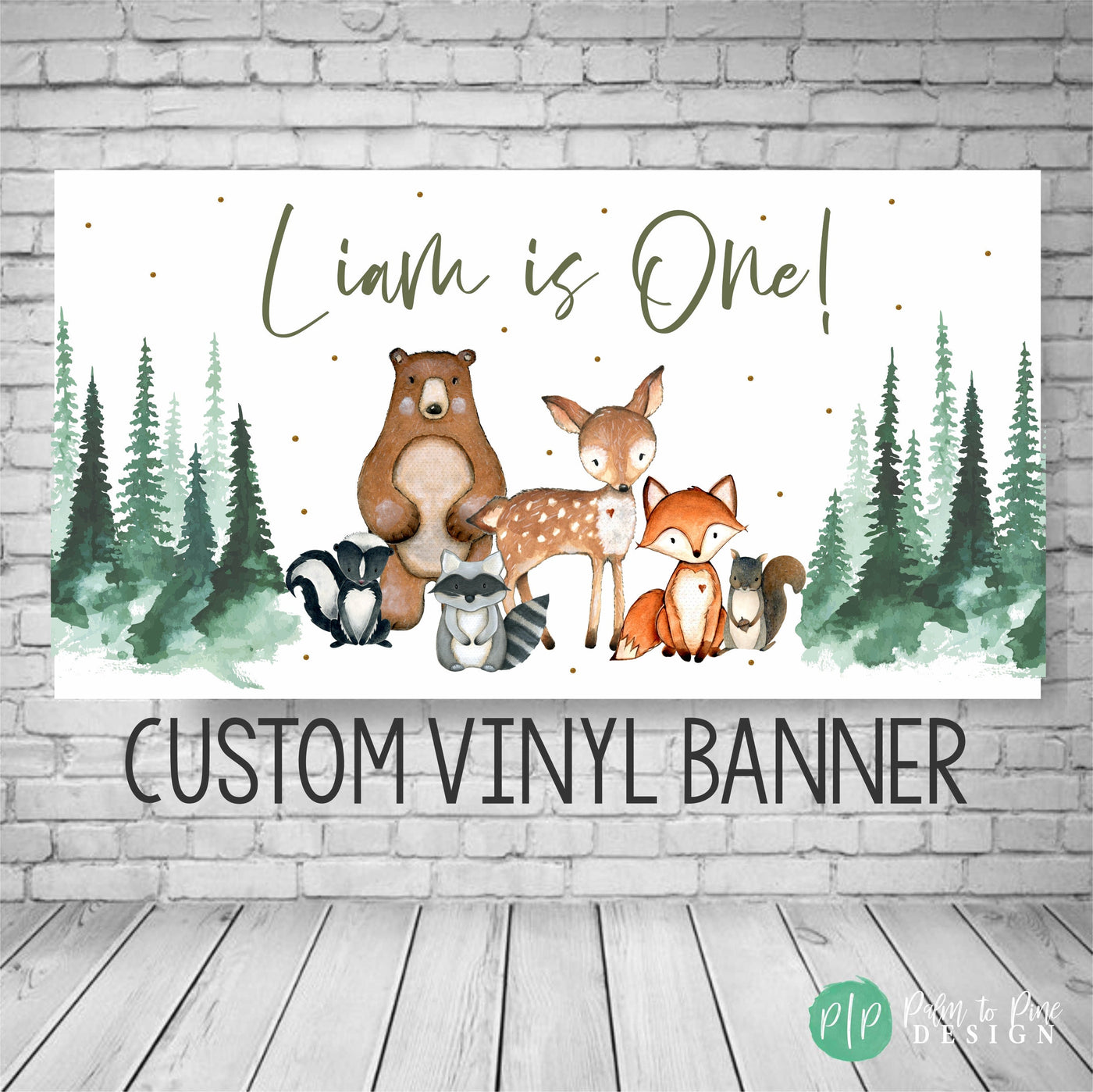 Woodland Birthday Banner, Woodland Birthday Decorations, Woodland Banner, Woodland Creatures Banner, Woodland Animal Banner, Boys birthday