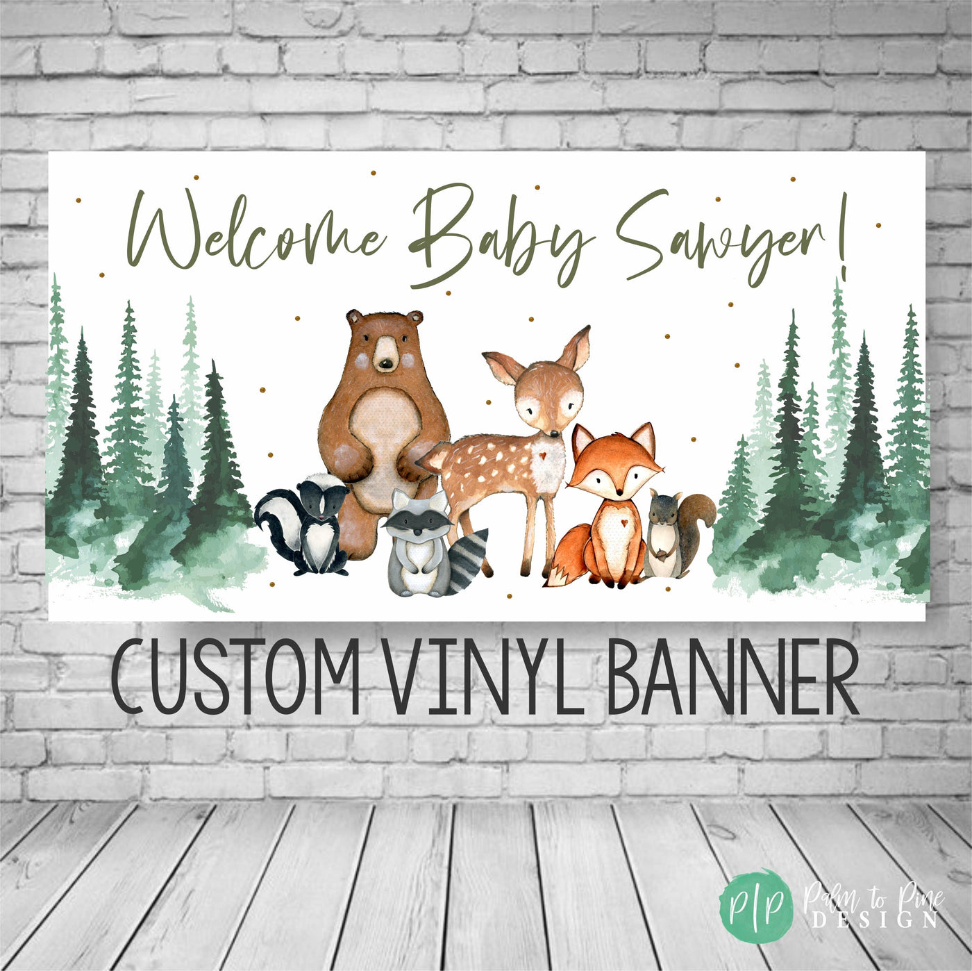 Woodland Baby Shower Banner, Woodland Baby Shower Decorations, Woodland Baby Shower Sign, Woodland Banner, Woodland Creatures Banner, Animal