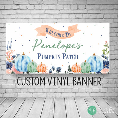 Little Pumpkin Birthday Banner