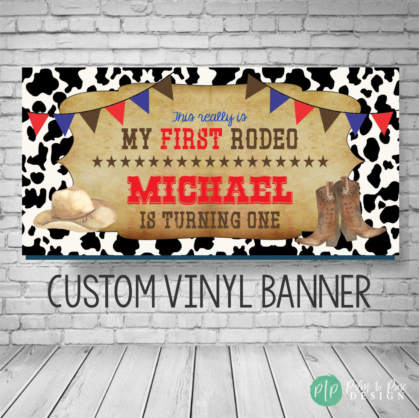 Cowboy Birthday Banner, Cowboy Party Decor, Cowgirl Birthday, Western Birthday Banner, Birthday Banner, My First Rodeo, My Second Rodeo, Cow