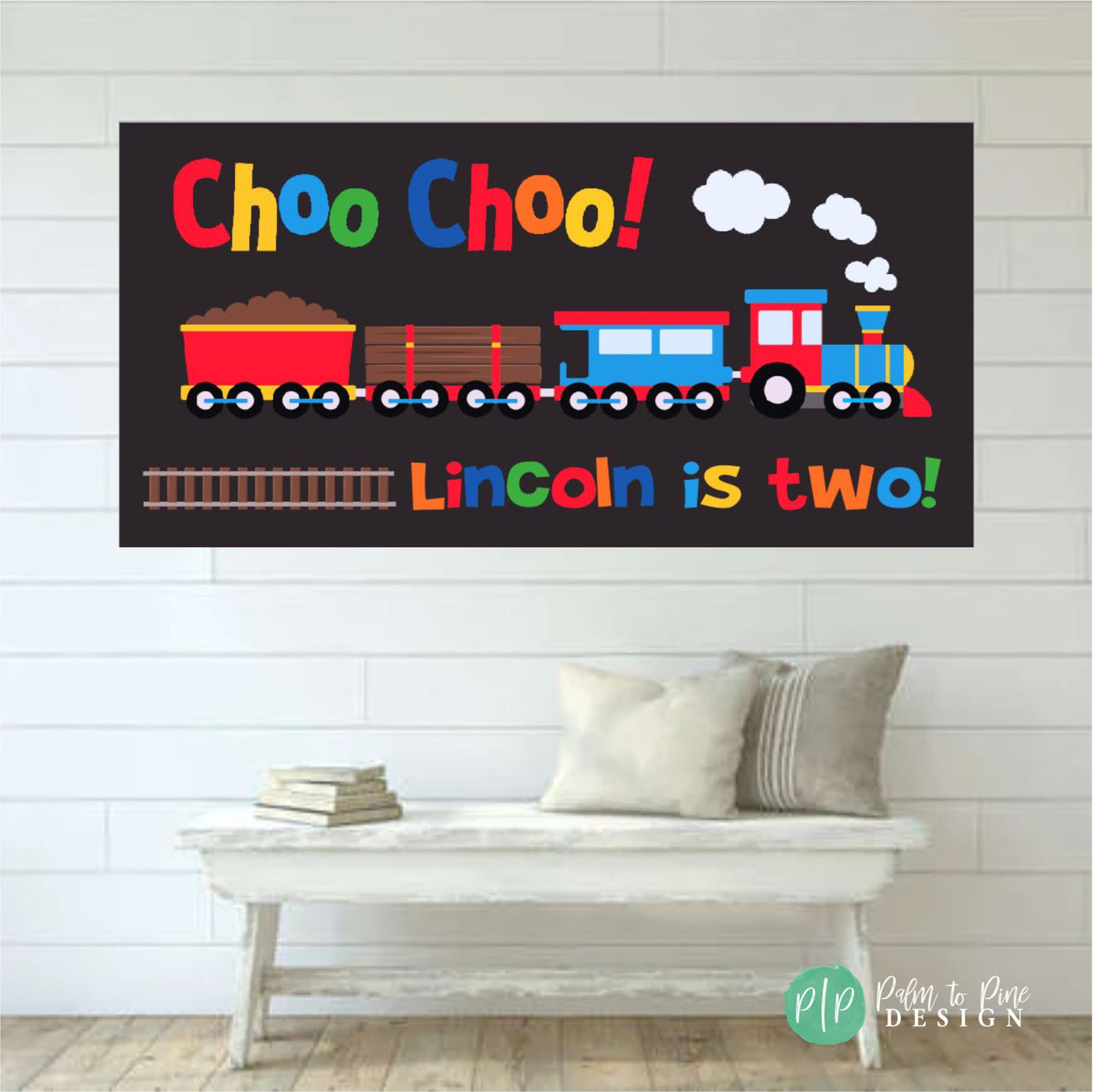 Train Birthday Party, Train Birthday Banner, Train Banner, Train Party Decorations, Birthday banner for boys, Choo Choo Train Banner
