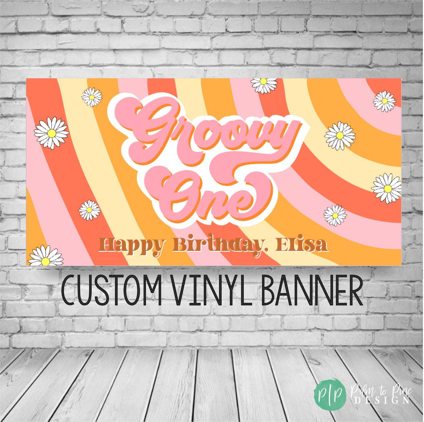 Groovy Birthday Banner, Two groovy birthday, Groovy One, Two Groovy Banner, Flower Child Birthday Decor, Groovy banner, groovy backdrop