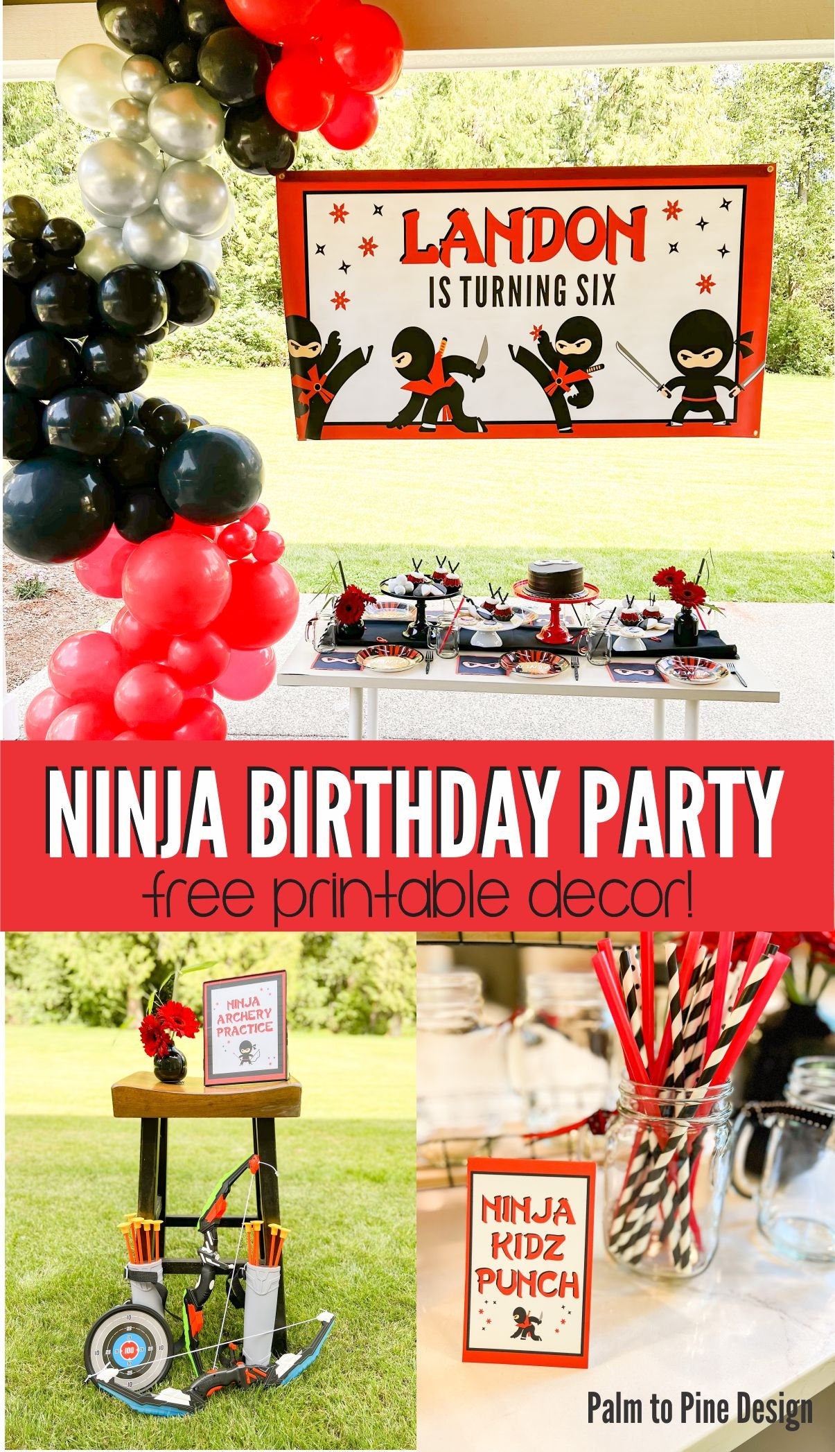 Ninja Birthday Banner, Ninja Banner, Ninja Birthday Party, Ninja Party Decorations, Birthday banner for boys, Ninja Birthday Banner for Boys