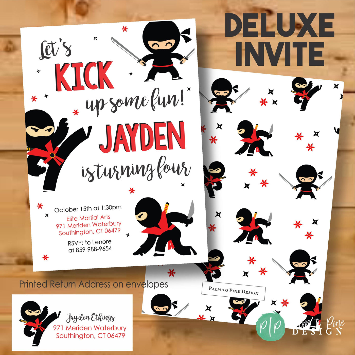 Ninja Birthday Invite, Ninja Birthday Invitation, Ninja Invite, Ninja Party, Boys Birthday Invite, Boys Ninja Birthday Party, Ninja party