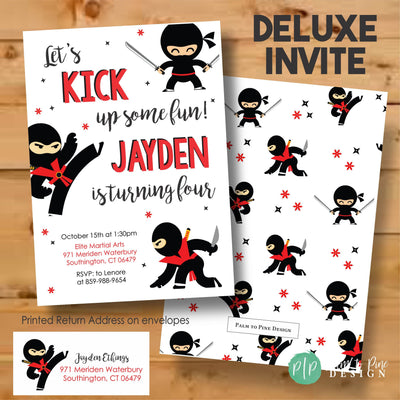 Ninja Birthday Invite, Ninja Birthday Invitation, Ninja Invite, Ninja Party, Boys Birthday Invite, Boys Ninja Birthday Party, Ninja party