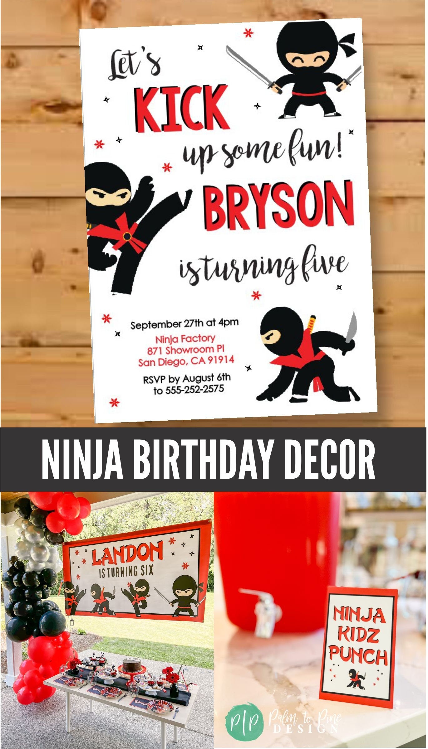 Ninja Birthday Invite, Ninja Birthday Invitation, Ninja Invite, Ninja Party, Boys Birthday Invite, Boys Ninja Birthday Party, Ninja party