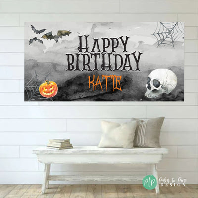 Halloween Birthday Banner