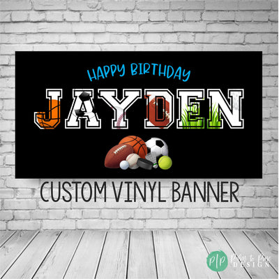 Sports Birthday Banner, Sports Banner, Sports Birthday Party Decorations, Sports Party Decor, Personalized Sports Banner, All Star Sports