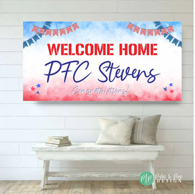 Welcome home military banner, Welcome home military sign, Memorial day banner, Military banner, Boot Camp Graduation banner, vinyl banner