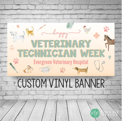 Veterinary Receptionist Week Banner, Veterinary Technician Week, Veterinary Appreciation Banner, Vet Tech Sign, Thank You Veterinarian Sign