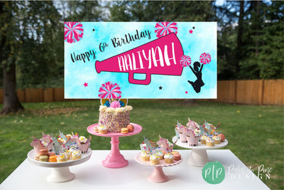 Cheerleading Birthday Banner, Cheer Birthday Party, Cheer Birthday Backdrop, Cheerlead banner, Cheer Party Decoration, Cheer Photo Backdrop
