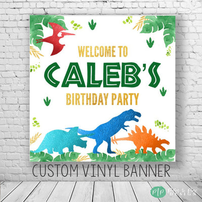 Dino Backdrop, Dinosaur Birthday Banner, t-rex birthday banner, Dinosaur Birthday Decor, Three rex, Dinosaur Party Decoration, Dinosaur Boy